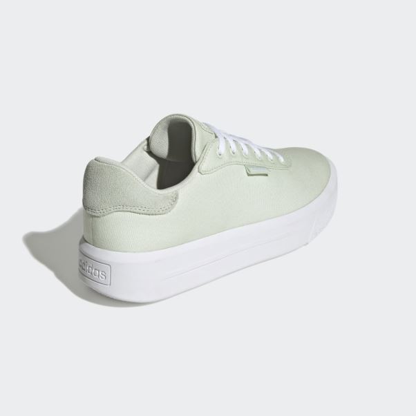 Chaussures Adidas Court Platform Cln Vertes