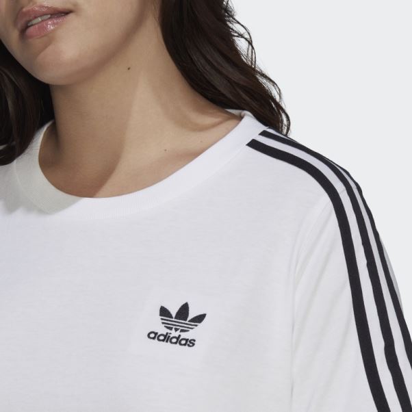 Adicolor Classics 3-stripes Tee (taille Plus) Adidas Blanc