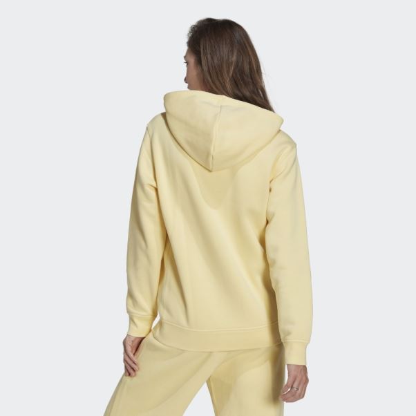 Sweat à Capuche Adicolor Essentials Polaire Jaune Adidas