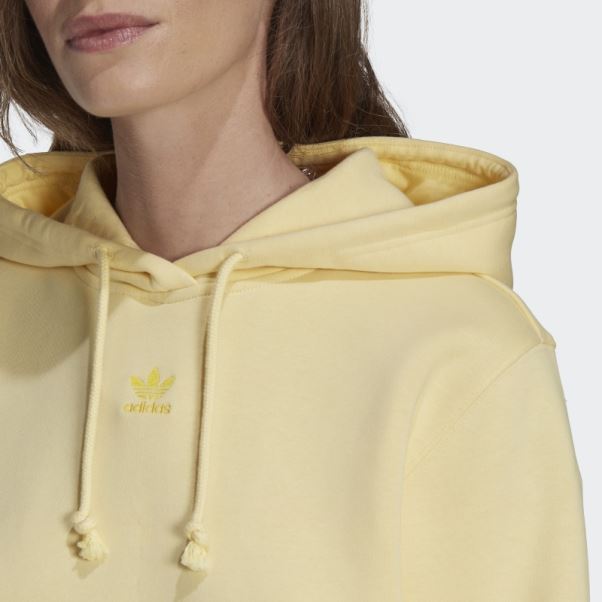 Sweat à Capuche Adicolor Essentials Polaire Jaune Adidas