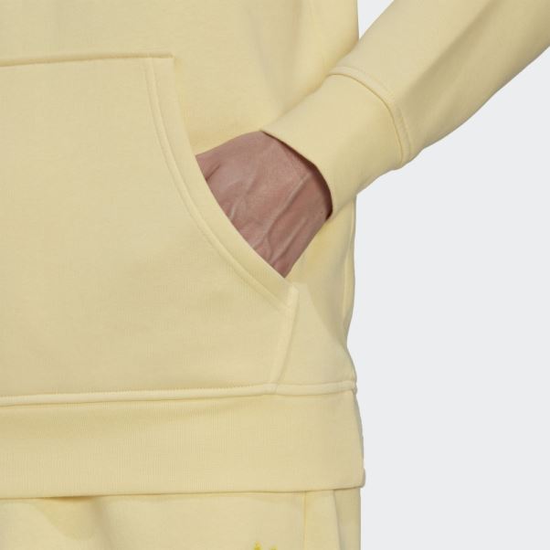 Sweat à Capuche Adicolor Essentials Polaire Jaune Adidas