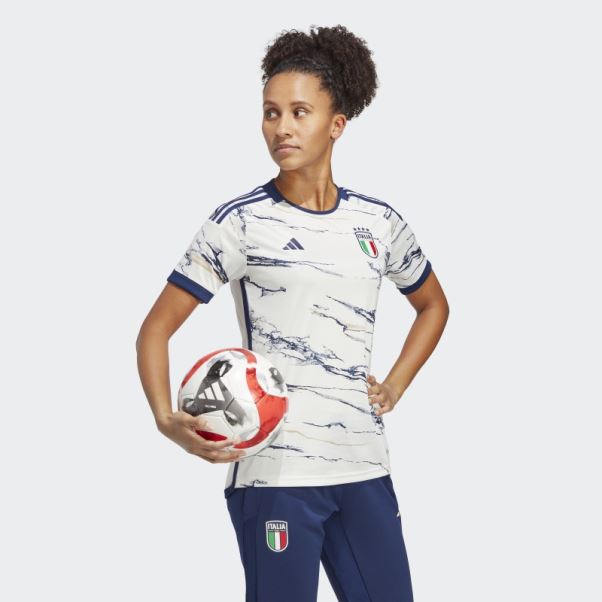 Maillot Extérieur Italie 23 Blanc Adidas