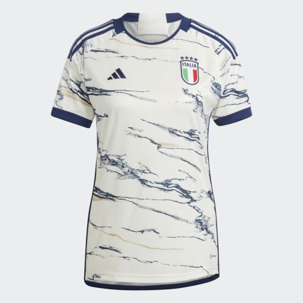 Maillot Extérieur Italie 23 Blanc Adidas