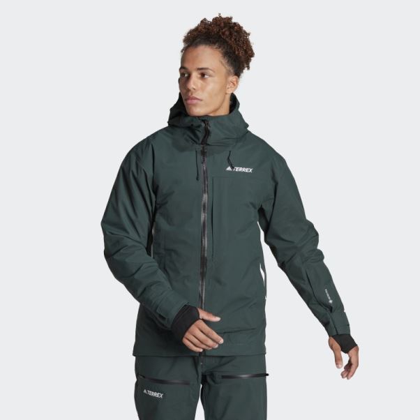 Veste De Snow Adidas Terrex Myshelter 3 Couches Gore Tex Vert