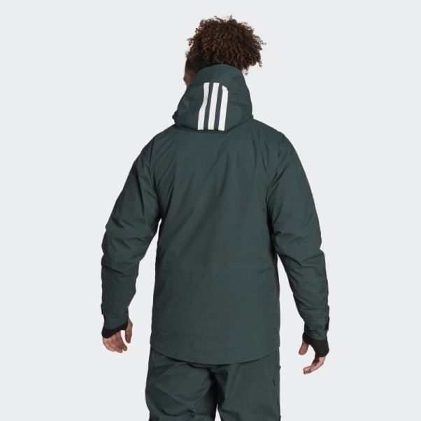 Veste De Snow Adidas Terrex Myshelter 3 Couches Gore Tex Vert