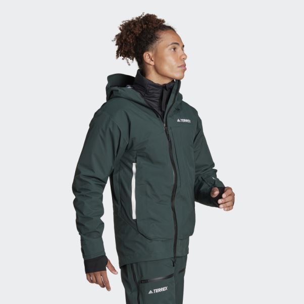 Veste De Snow Adidas Terrex Myshelter 3 Couches Gore Tex Vert