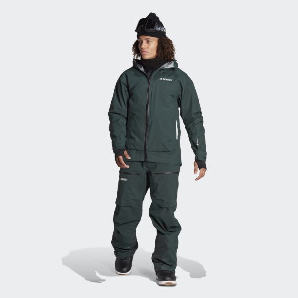 Veste De Snow Adidas Terrex Myshelter 3 Couches Gore Tex Vert