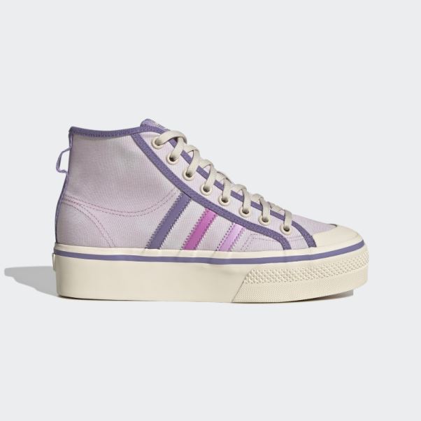 Adidas Nizza Plate-forme Mid Chaussures Rose