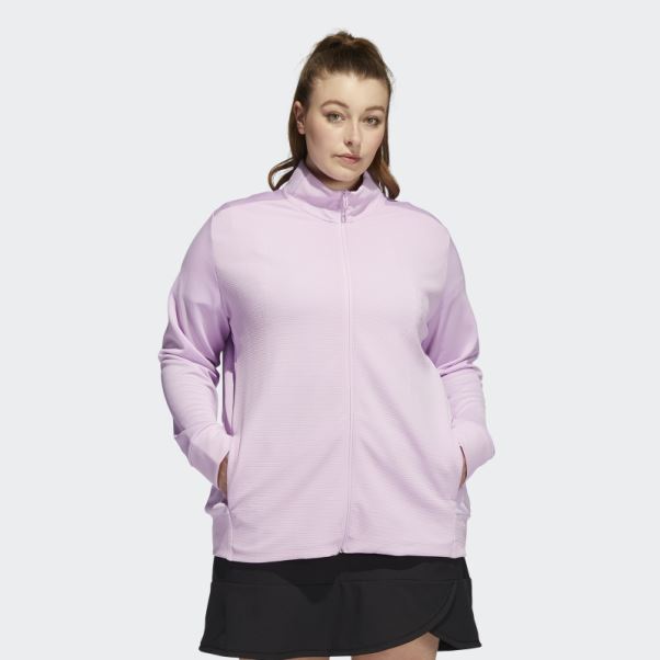 Veste Texturée Lilas Entièrement Zippée (grande Taille) Adidas