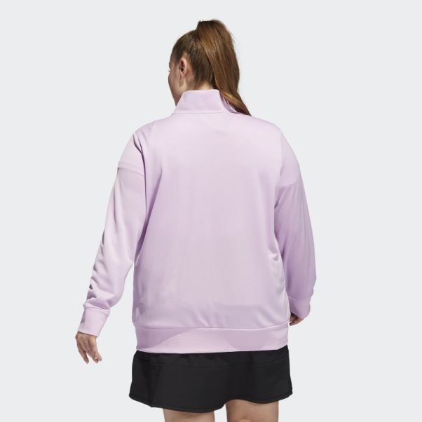 Veste Texturée Lilas Entièrement Zippée (grande Taille) Adidas
