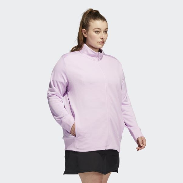 Veste Texturée Lilas Entièrement Zippée (grande Taille) Adidas