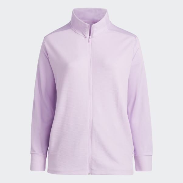 Veste Texturée Lilas Entièrement Zippée (grande Taille) Adidas