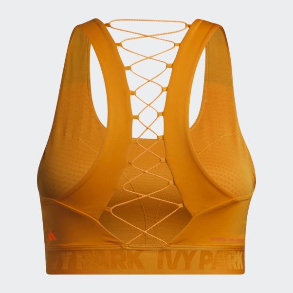 Soutien-gorge à Lacets Dans Le Dos (grande Taille) Adidas Focus Orange