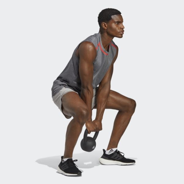 Adidas Mgh Solid Grey Conçu Pour L'entraînement Short D'entraînement En Cordura