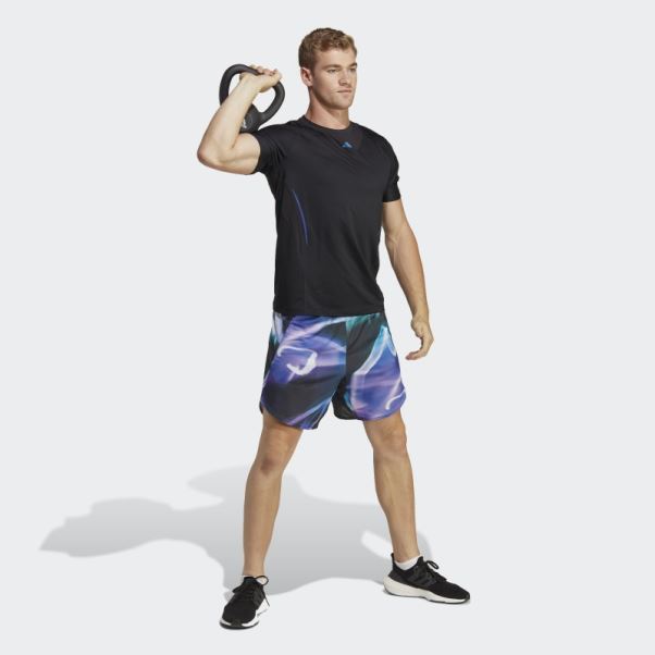 Violet Conçu Pour L'entraînement Short D'entraînement à Imprimé Heat.rdy Hiit Adidas