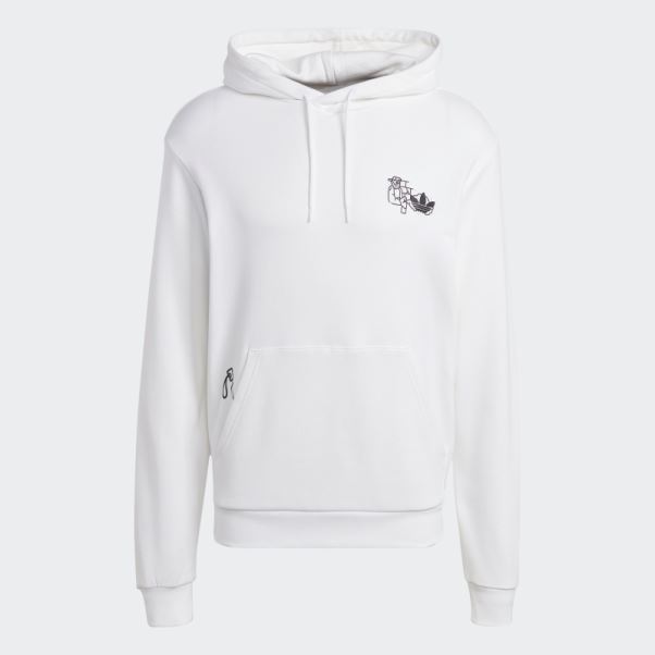 Sweat à Capuche Graphique Hack The Elite Blanc Adidas