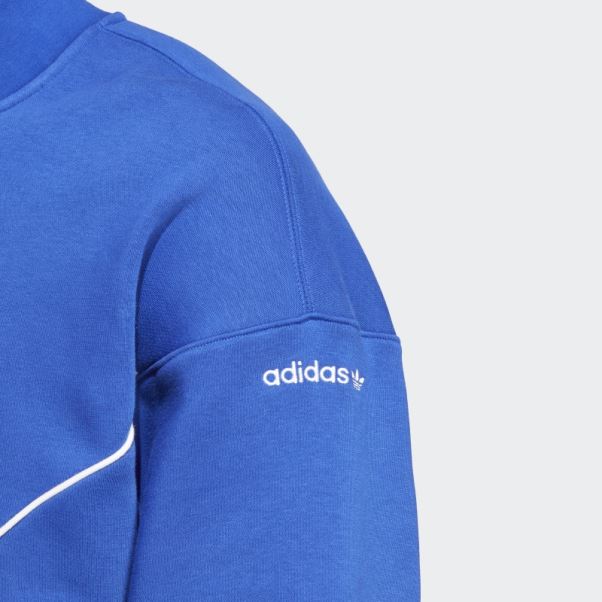 Sweat Mi-zip Adicolor Season Archive Bleu Adidas