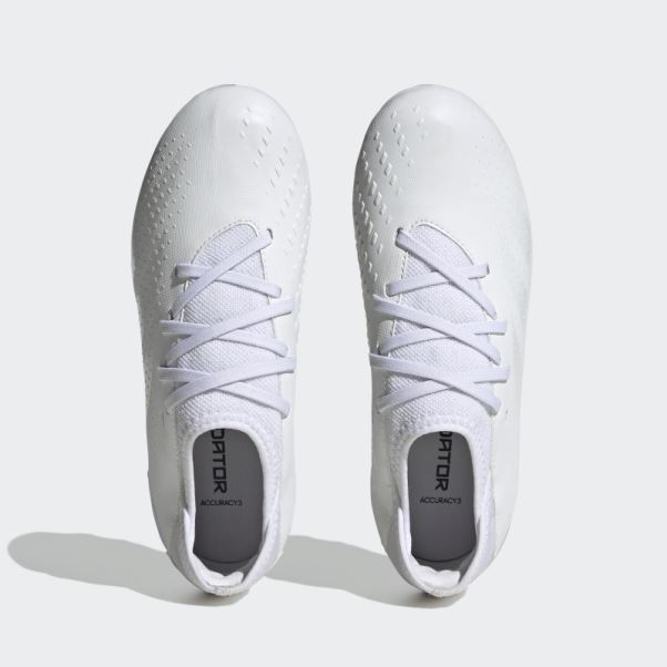 Chaussures Predator Precision.3 Blanches Pour Terrain Sec Adidas