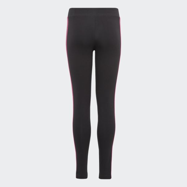 Collants Adidas Essentials 3 Bandes En Coton Fuchsia