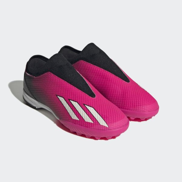 Adidas X Speedportal.3 Turf Sans Lacets Roses