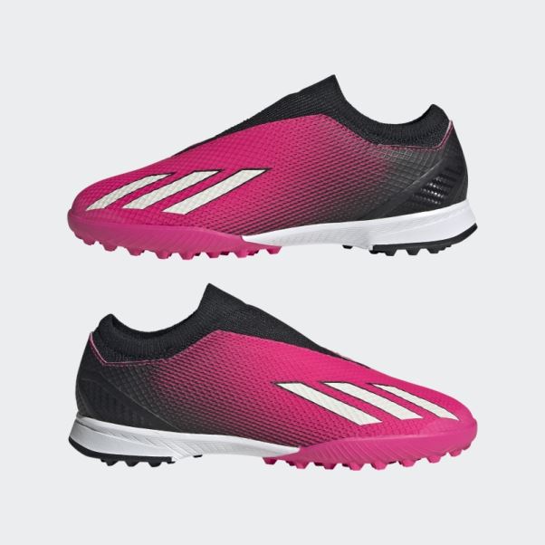 Adidas X Speedportal.3 Turf Sans Lacets Roses