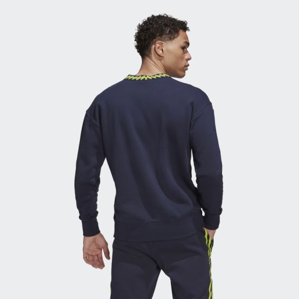 Adidas Manchester United Lifestyler Crew Sweat Encre