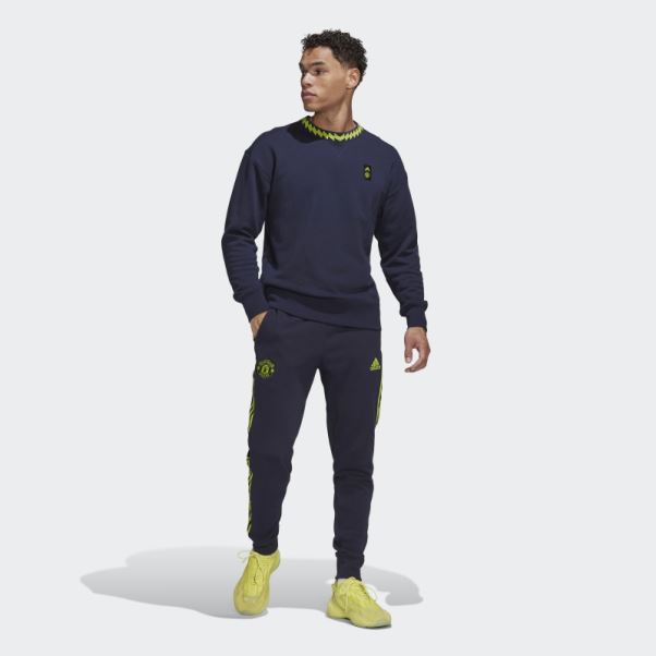 Adidas Manchester United Lifestyler Crew Sweat Encre