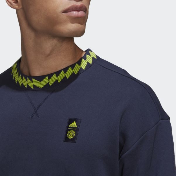 Adidas Manchester United Lifestyler Crew Sweat Encre