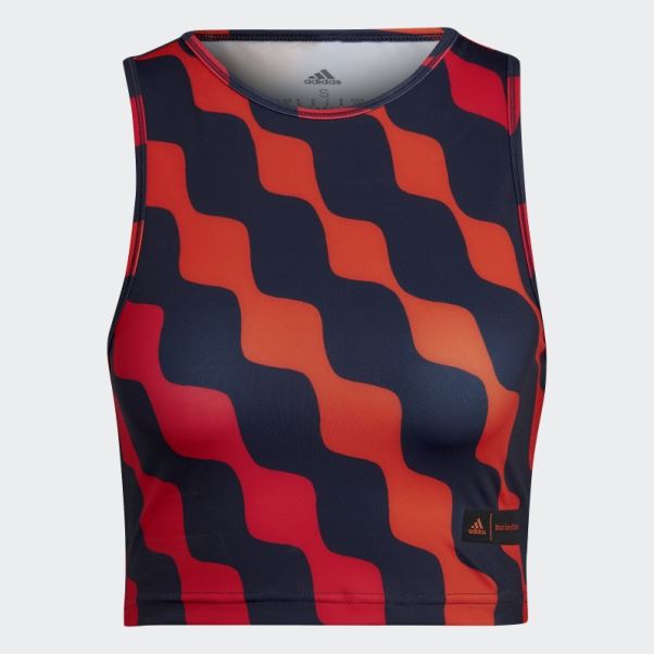 Adidas X Marimekko Train Icons Débardeur Imprimé Hot Orange