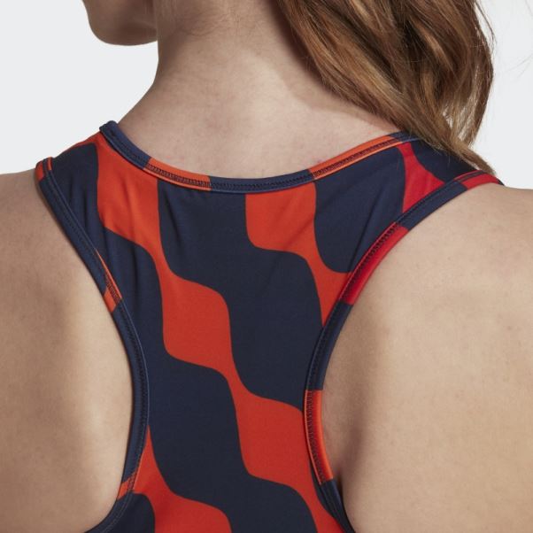 Adidas X Marimekko Train Icons Débardeur Imprimé Hot Orange