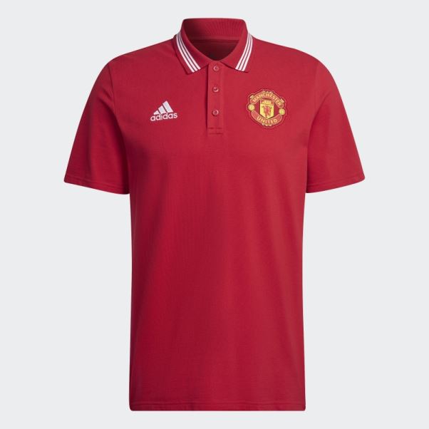 Polo Manchester United Dna Adidas Real Rouge