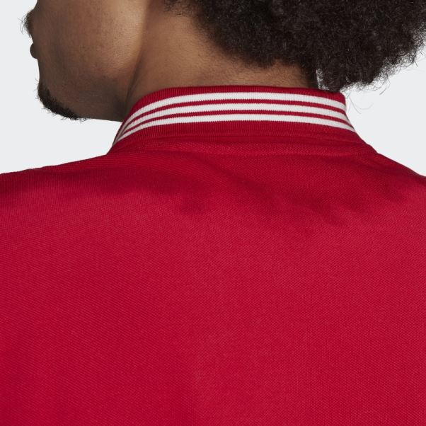 Polo Manchester United Dna Adidas Real Rouge