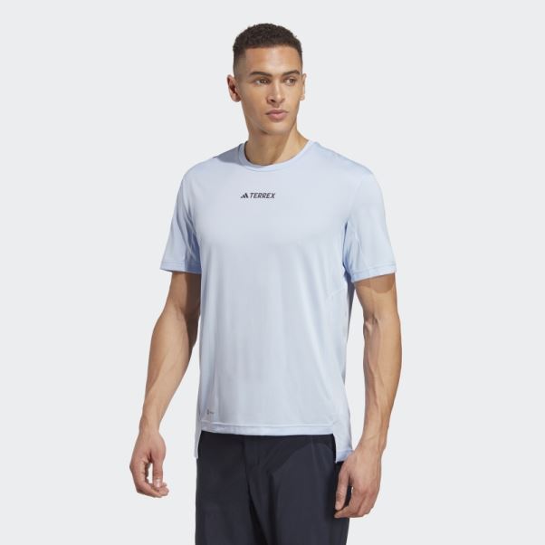 T-shirt Adidas Terrex Multi Bleu Aube