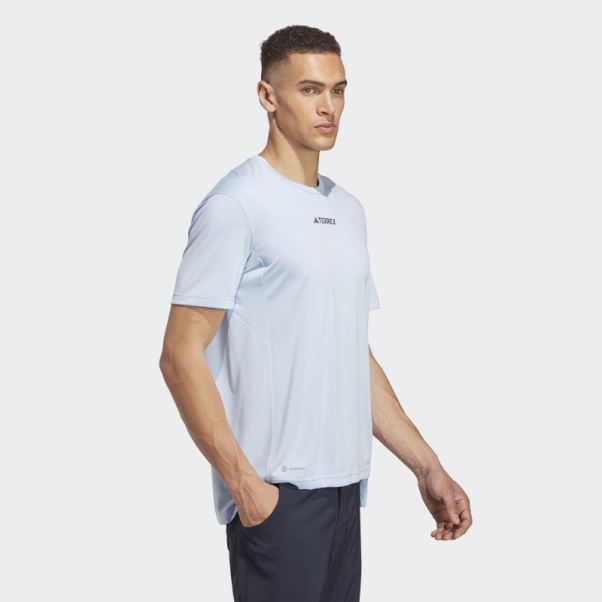 T-shirt Adidas Terrex Multi Bleu Aube
