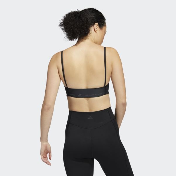 Soutien-gorge à Maintien Léger Adidas Yoga Studio Noir Fashion