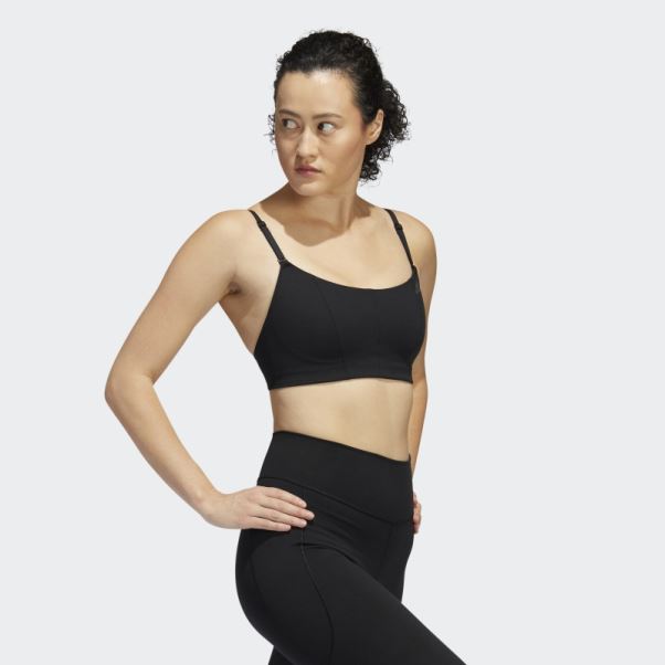 Soutien-gorge à Maintien Léger Adidas Yoga Studio Noir Fashion