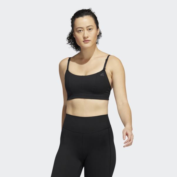Soutien-gorge Noir à Maintien Léger Yoga Studio Adidas