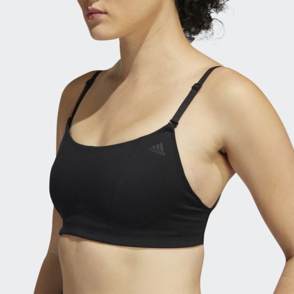 Soutien-gorge Noir à Maintien Léger Yoga Studio Adidas