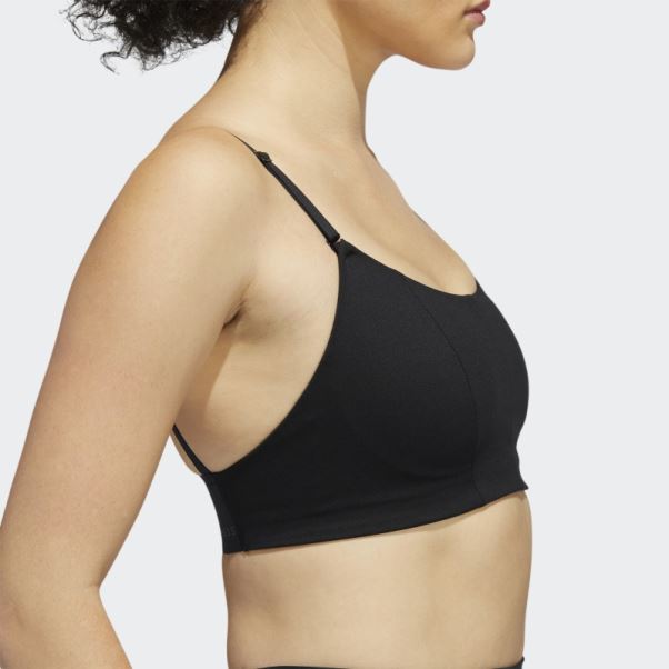 Soutien-gorge Noir à Maintien Léger Yoga Studio Adidas