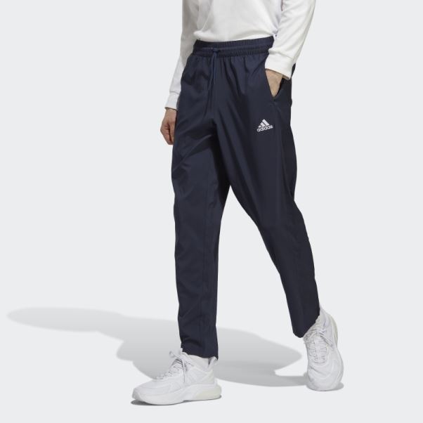 Aeroready Essentials Stanford Pantalon à Petit Logo Brodé à Ourlet Ouvert Adidas Ink