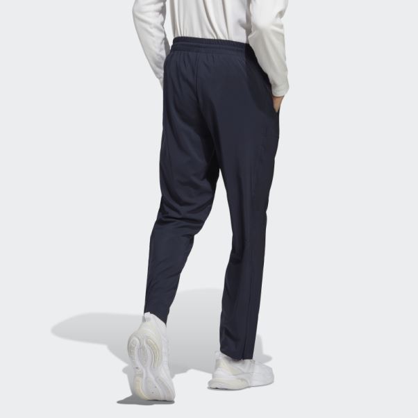 Aeroready Essentials Stanford Pantalon à Petit Logo Brodé à Ourlet Ouvert Adidas Ink