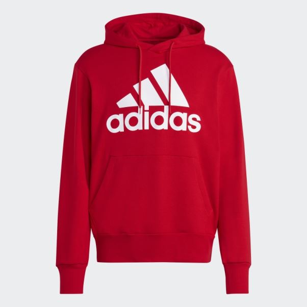 Sweat à Capuche Essentials French Terry Gros Logo écarlate Adidas