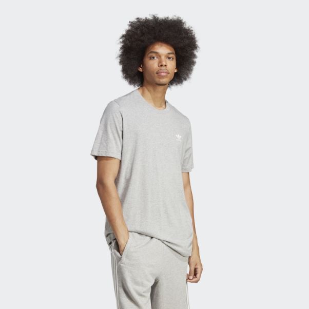 T-shirt Adidas Trèfle Essentials Gris Moyen
