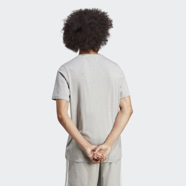 T-shirt Essentiel Trèfle Gris Moyen Adidas