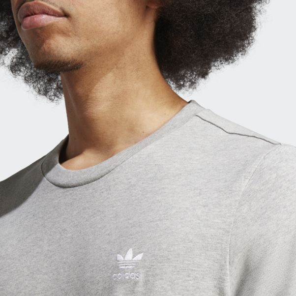 T-shirt Essentiel Trèfle Gris Moyen Adidas