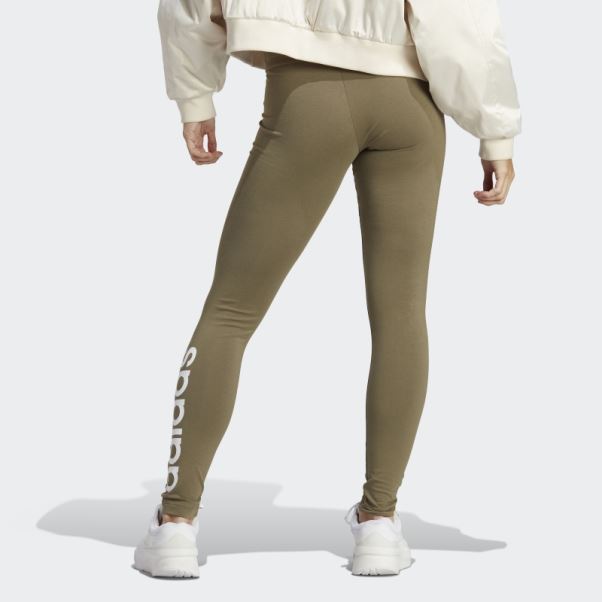 Legging Taille Haute Logo Essentials Olive Adidas