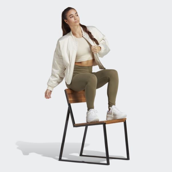 Legging Taille Haute Logo Essentials Olive Adidas