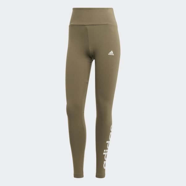 Legging Taille Haute Logo Essentials Olive Adidas
