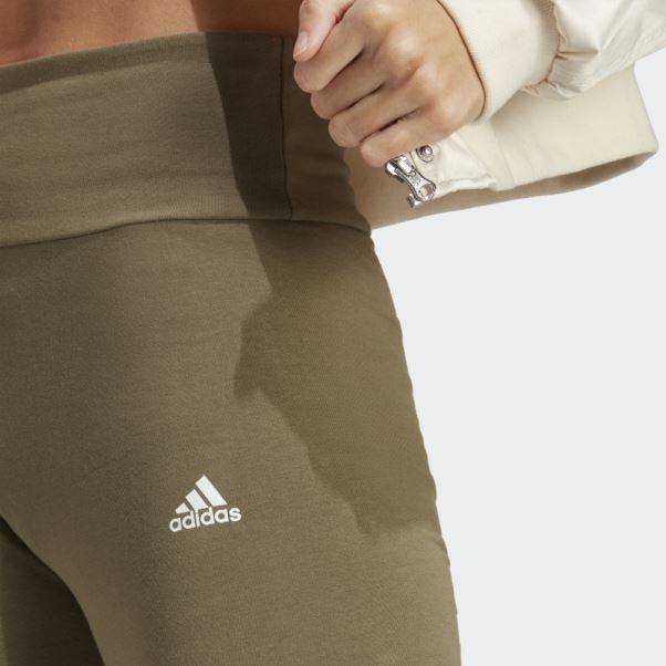 Legging Taille Haute Logo Essentials Olive Adidas