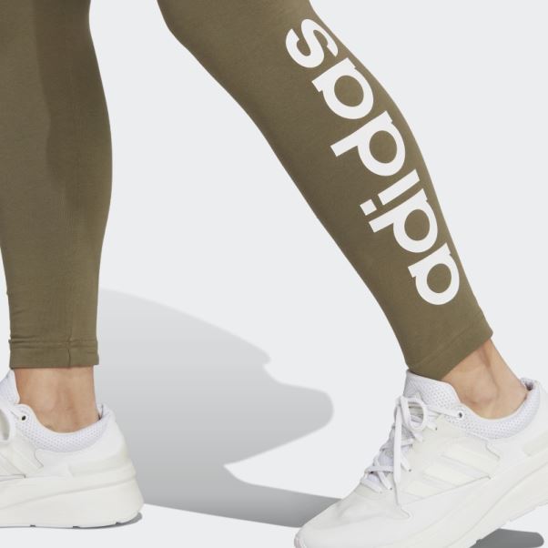 Legging Taille Haute Logo Essentials Olive Adidas